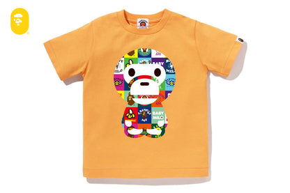 BAPE BABY MILO PATCHWORK BIG BABY MILO TEE