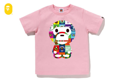 BAPE BABY MILO PATCHWORK BIG BABY MILO TEE