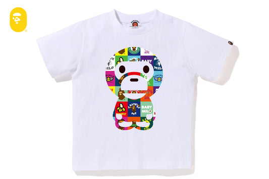 BAPE BABY MILO PATCHWORK BIG BABY MILO TEE