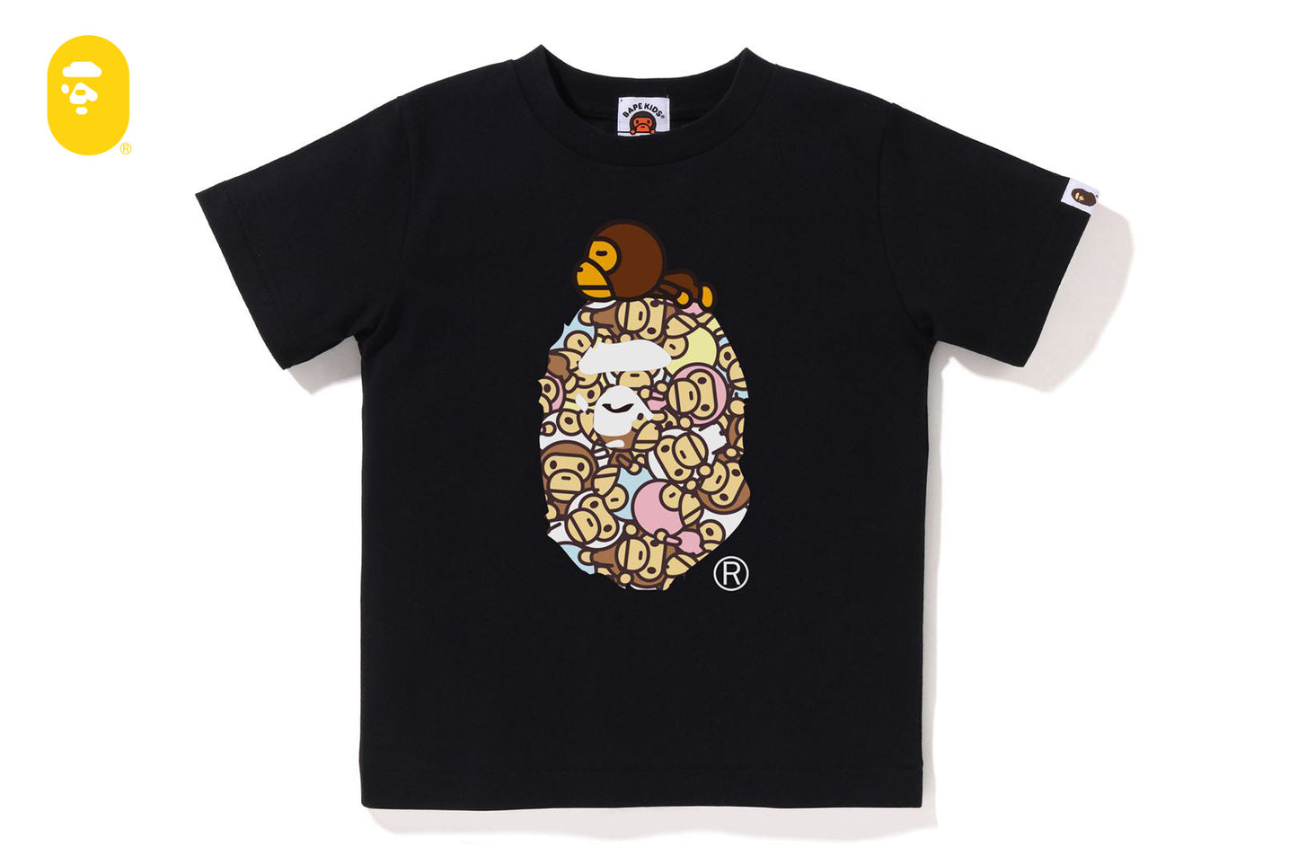 BAPE ALL BABY MILO MULTI MILO ON BIG APE TEE