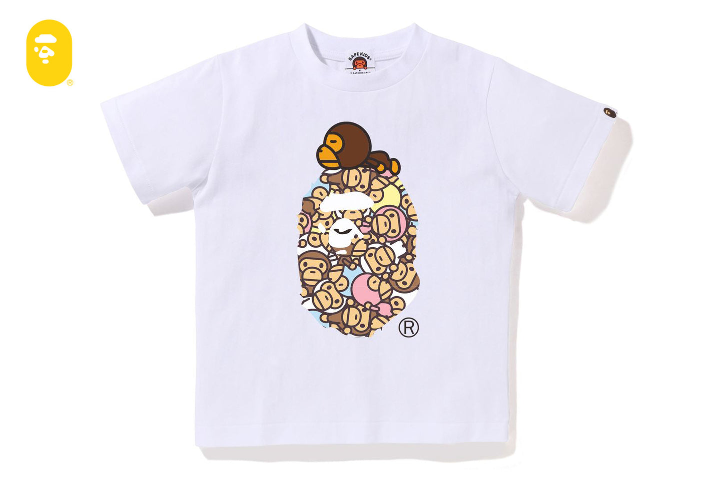 BAPE ALL BABY MILO MULTI MILO ON BIG APE TEE
