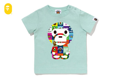 BAPE BABY MILO PATCHWORK BIG BABY MILO TEE