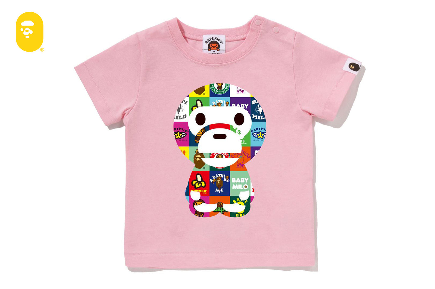 BAPE BABY MILO PATCHWORK BIG BABY MILO TEE