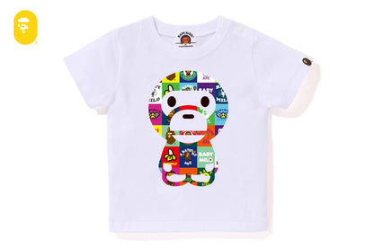 BAPE BABY MILO PATCHWORK BIG BABY MILO TEE