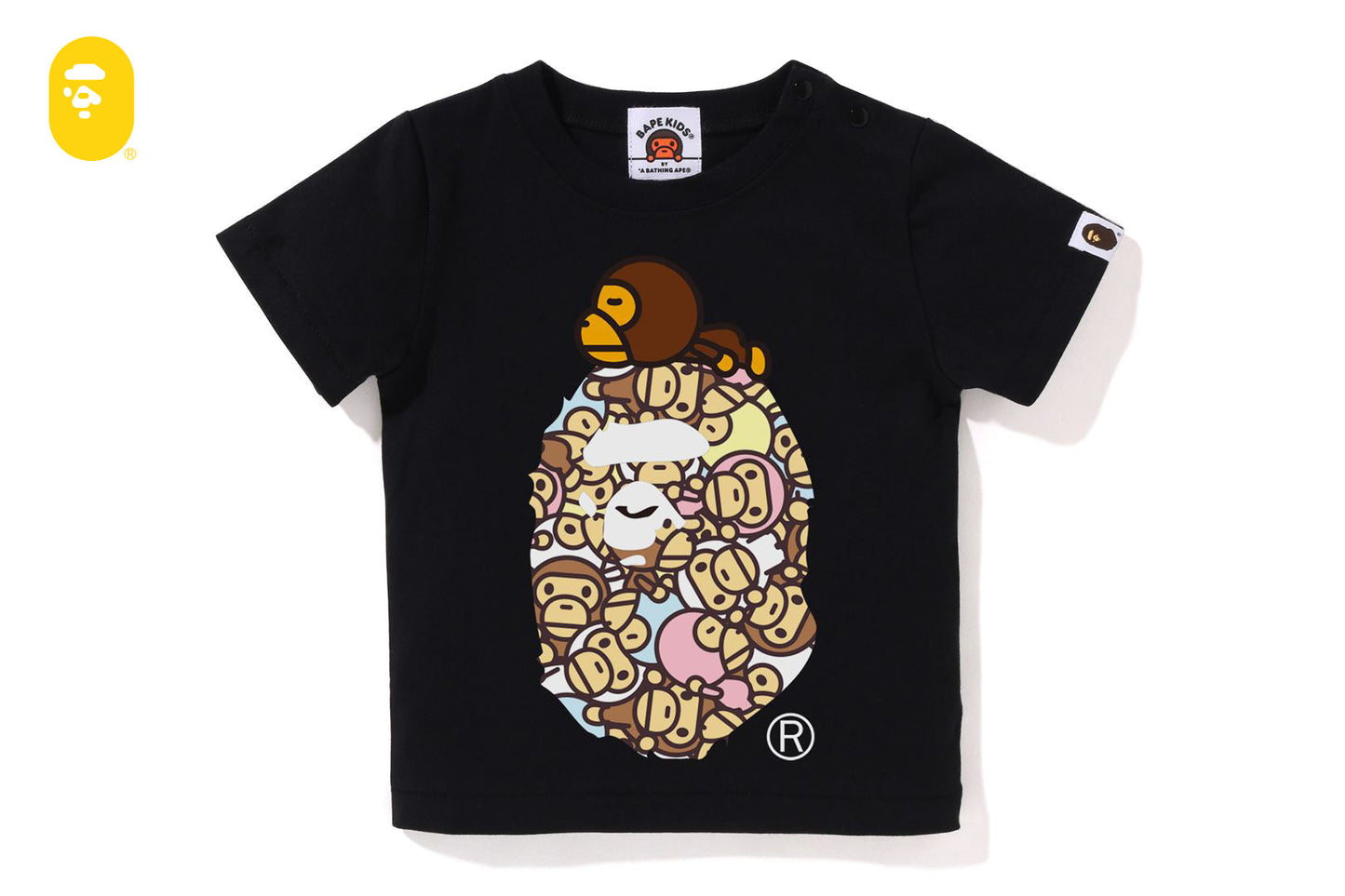 BAPE ALL BABY MILO MULTI MILO ON BIG APE TEE