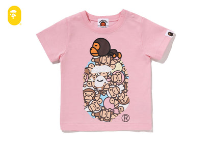 BAPE ALL BABY MILO MULTI MILO ON BIG APE TEE