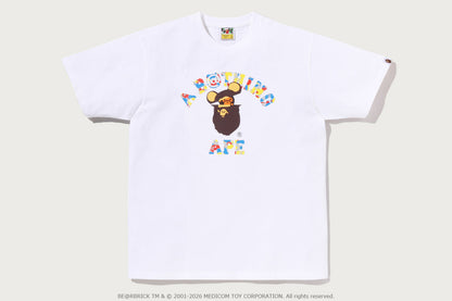 BAPE X MEDICOM TOY 30TH ANNIV. COLLEGE MILO TEE
