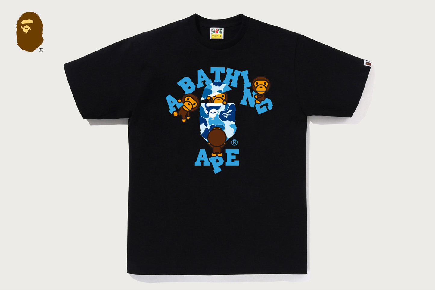 BAPE ABC CAMO COLLEGE MILO TEE