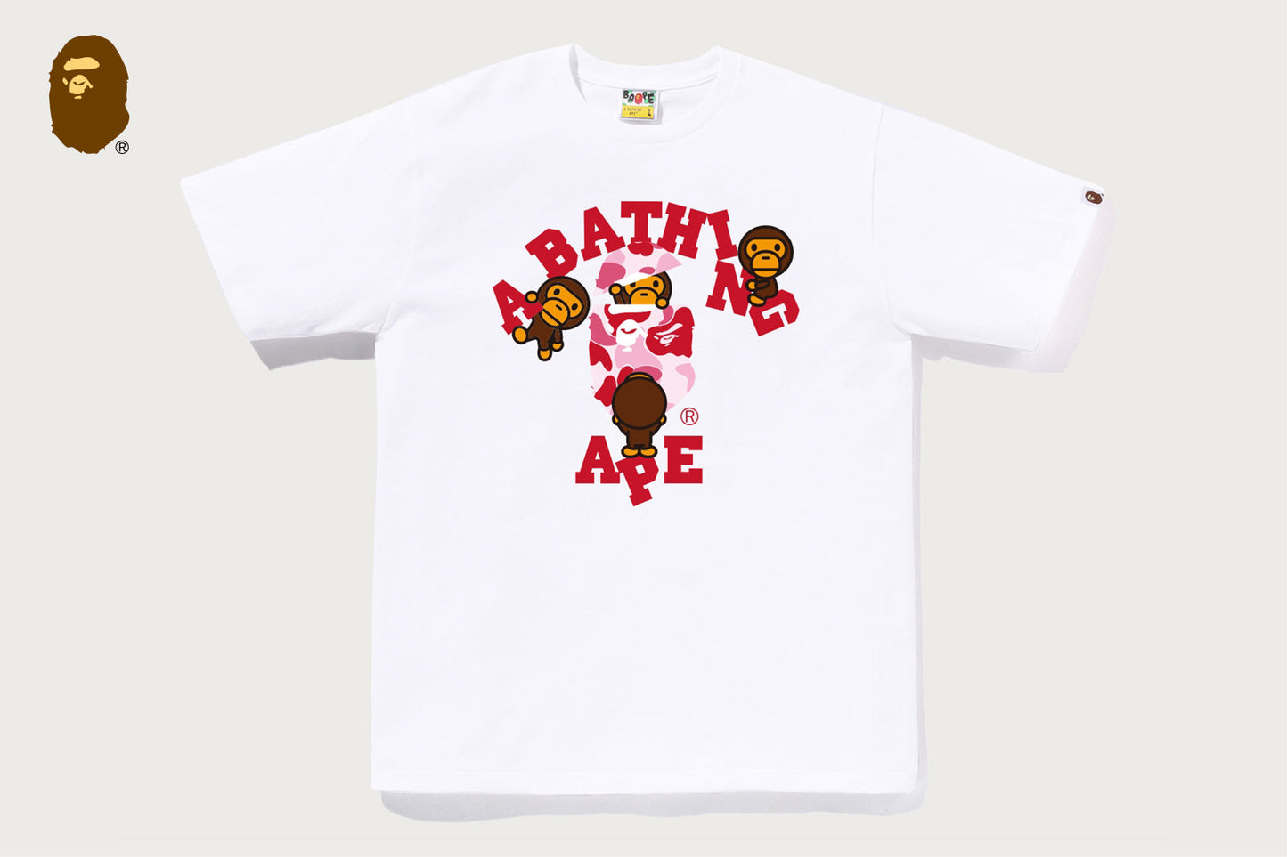 BAPE ABC CAMO COLLEGE MILO TEE