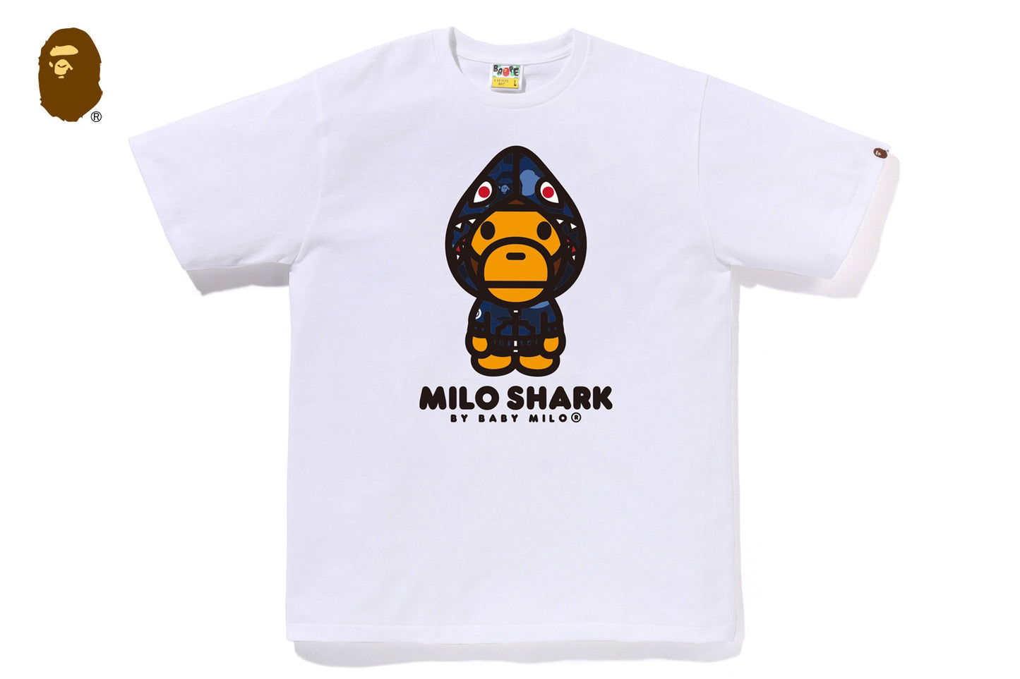 BAPE COLOR CAMO MILO SHARK FZH TEE