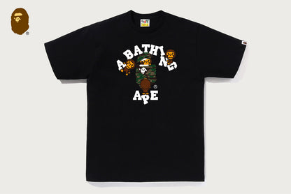 BAPE TIGER CAMO COLLEGE MILO T恤