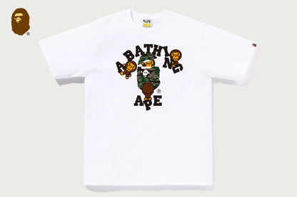 BAPE TIGER CAMO COLLEGE MILO T恤