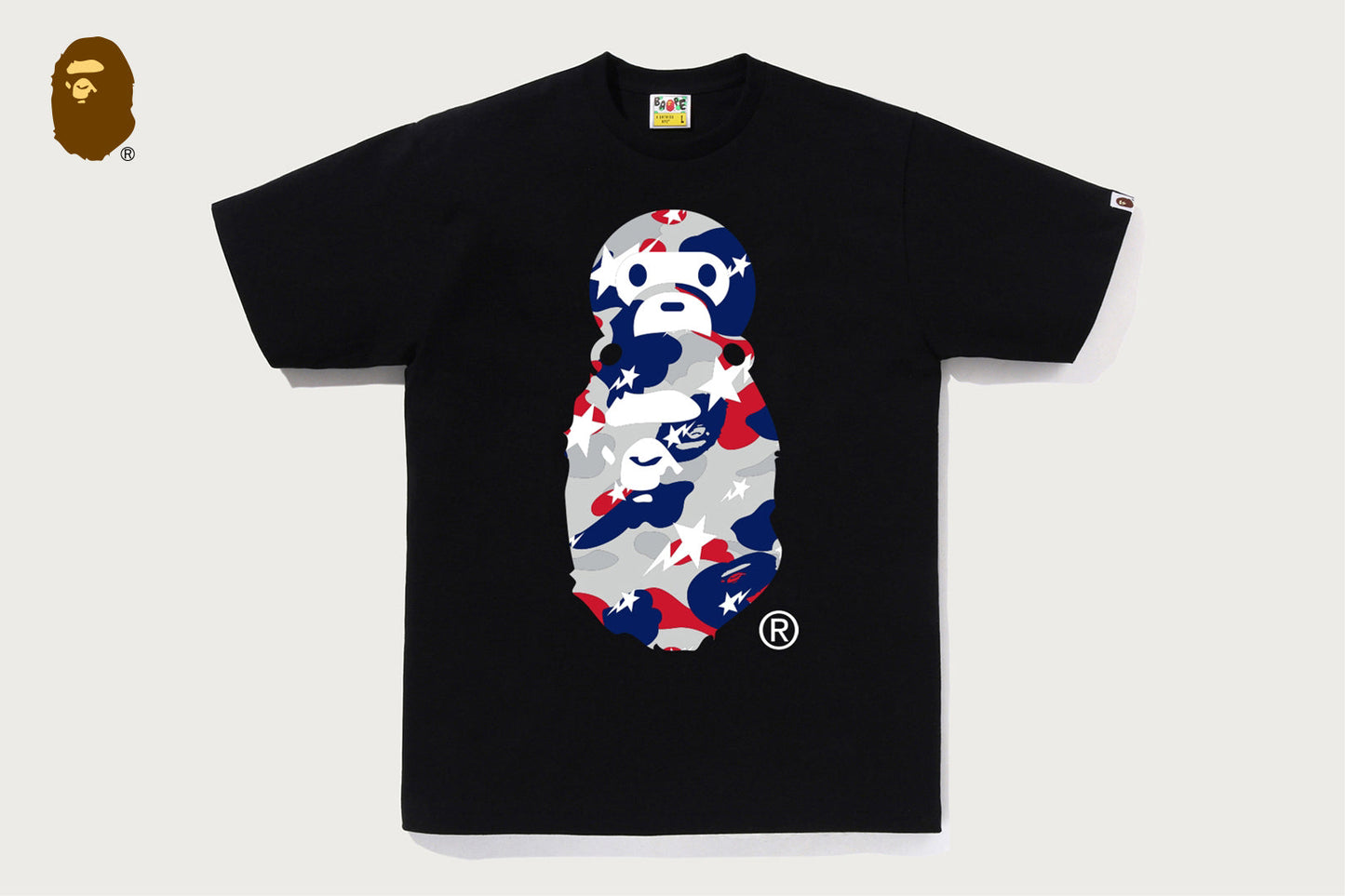 BAPE STA STRIKE CAMO MILO ON APE HEAD TEE