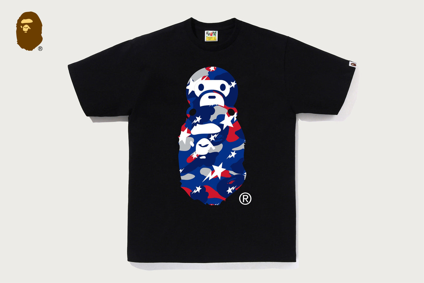 BAPE STA STRIKE CAMO MILO ON APE HEAD TEE