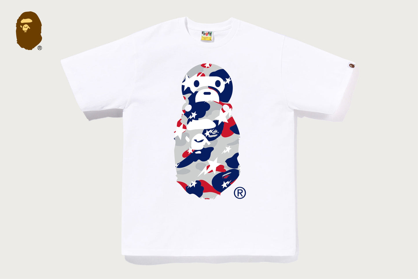 BAPE STA STRIKE CAMO MILO ON APE HEAD TEE