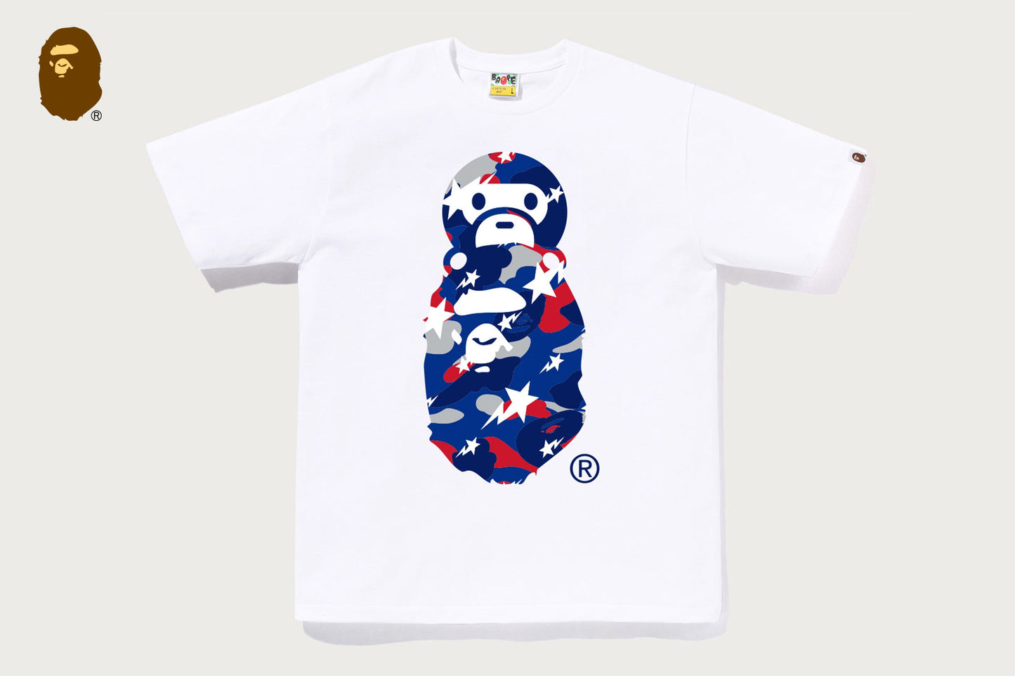 BAPE STA STRIKE CAMO MILO ON APE HEAD TEE