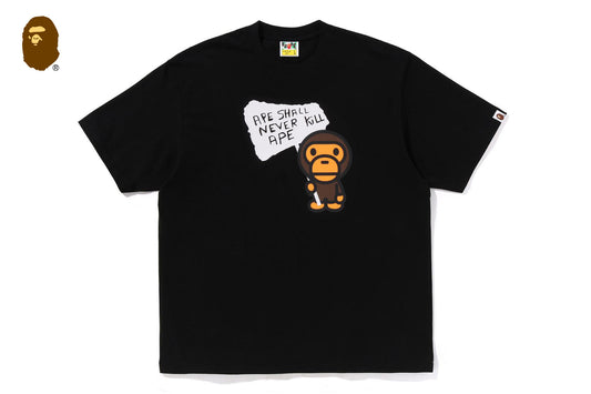 BAPE BABY MILO 圖案寬鬆版T恤