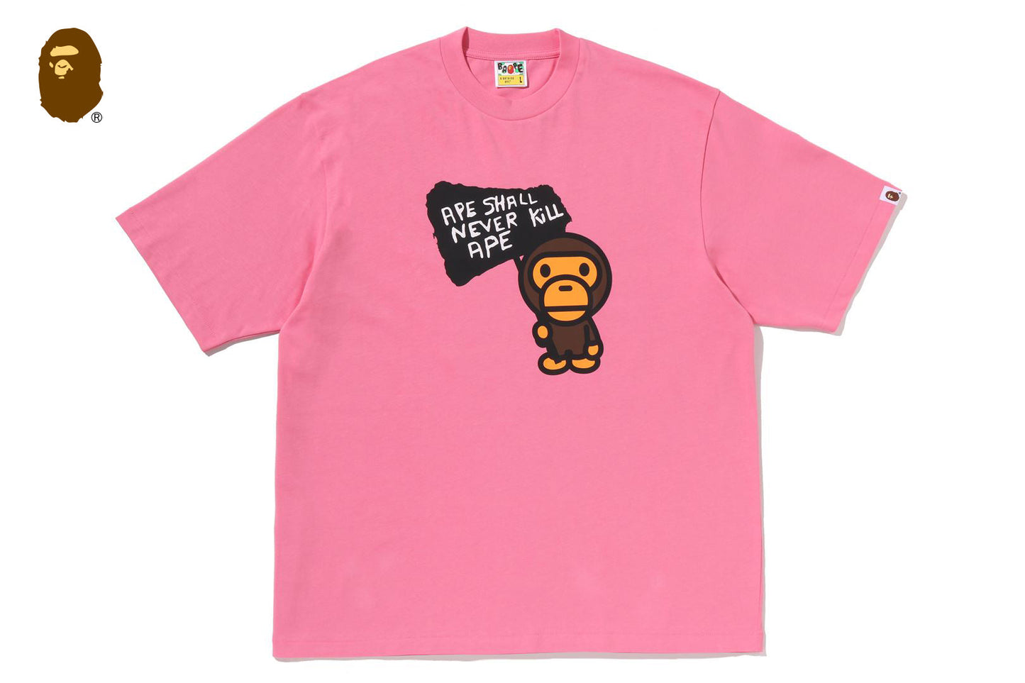 BAPE BABY MILO 圖案寬鬆版短袖T恤