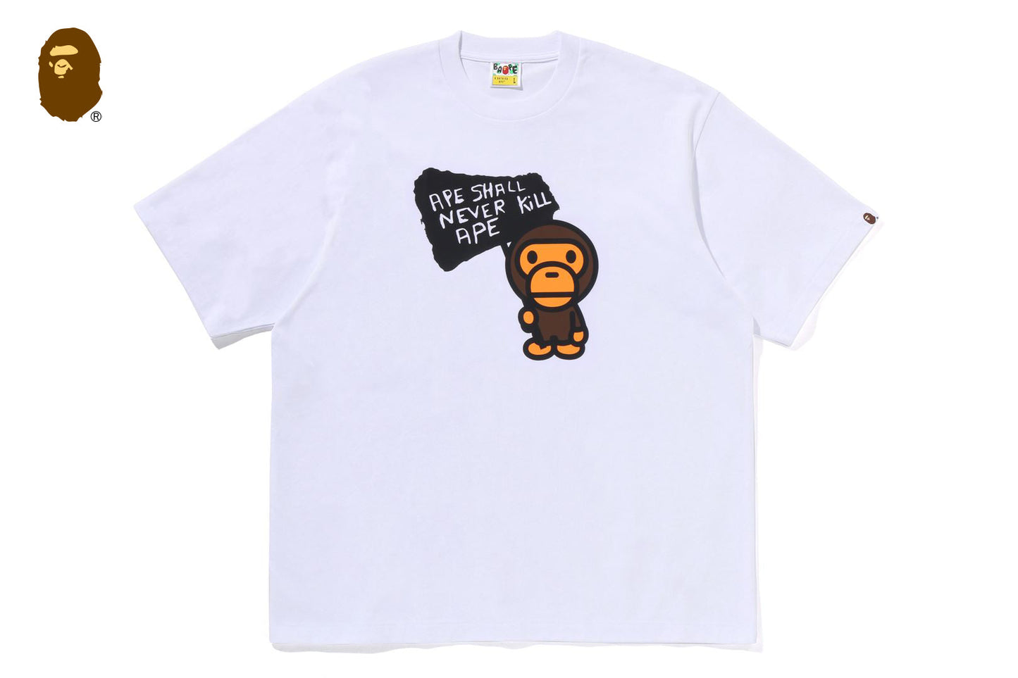 BAPE BABY MILO 圖案寬鬆版短袖T恤