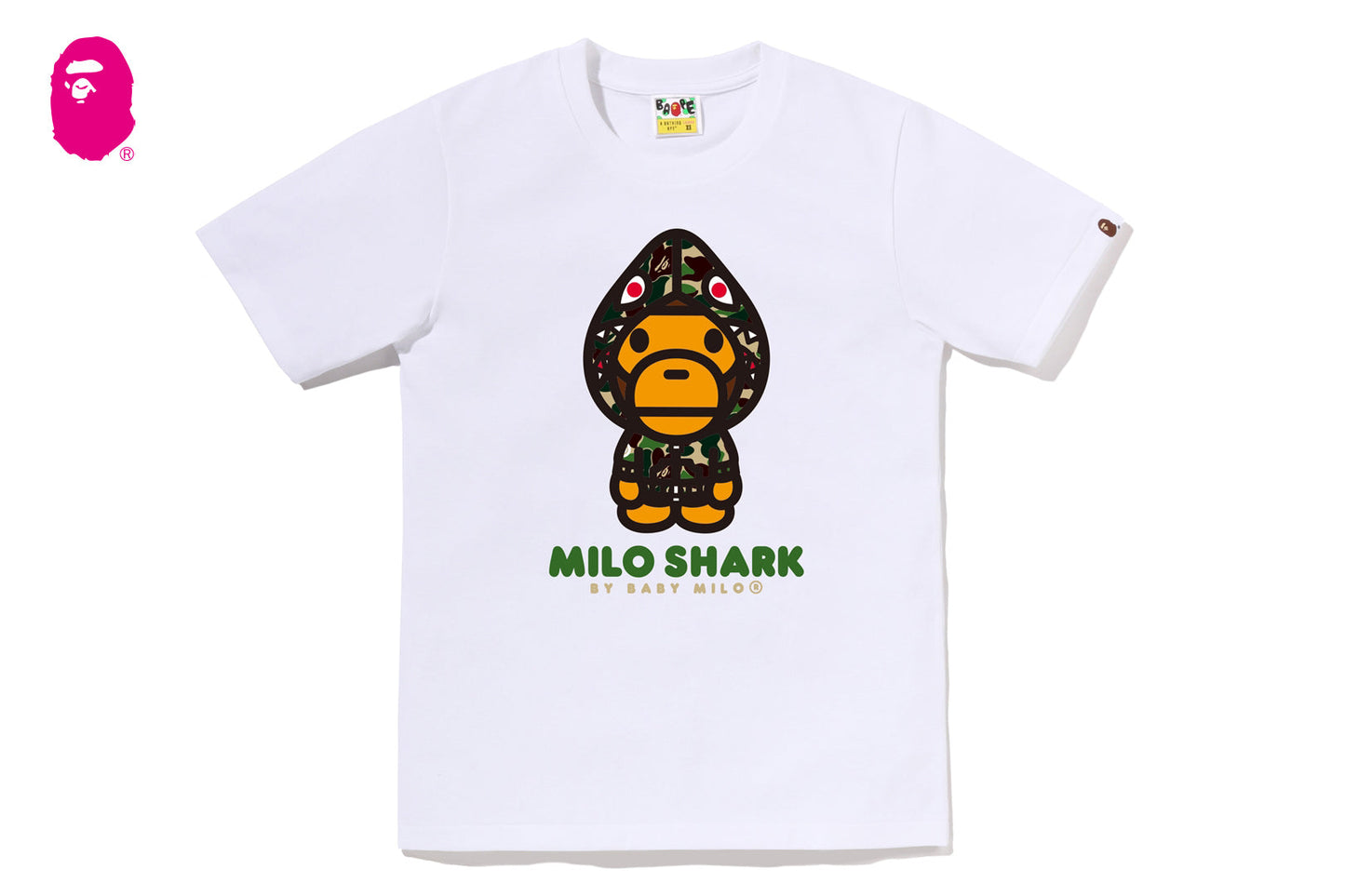 BAPE ABC CAMO MILO SHARK FZH TEE