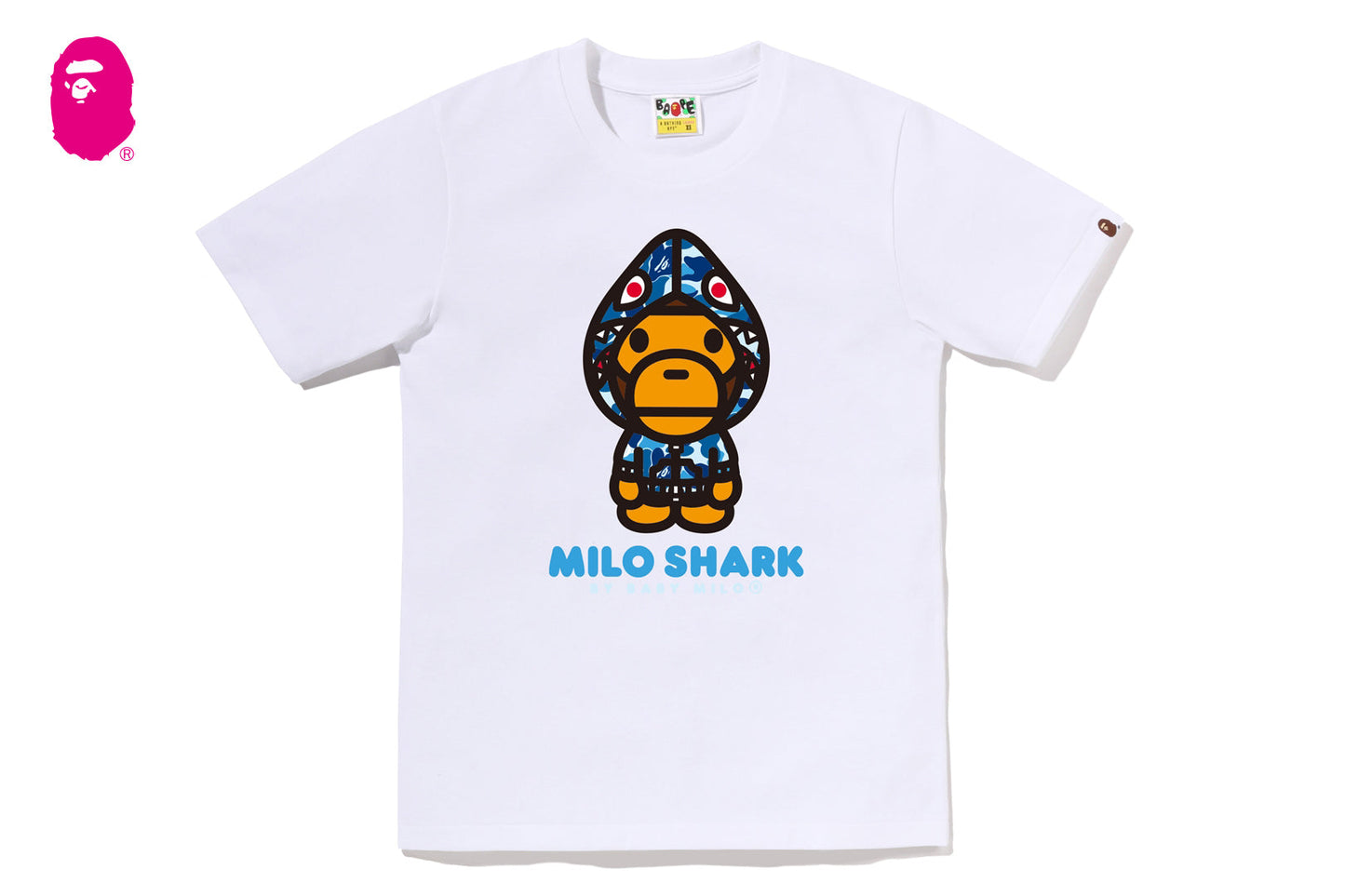 BAPE ABC CAMO MILO SHARK FZH TEE