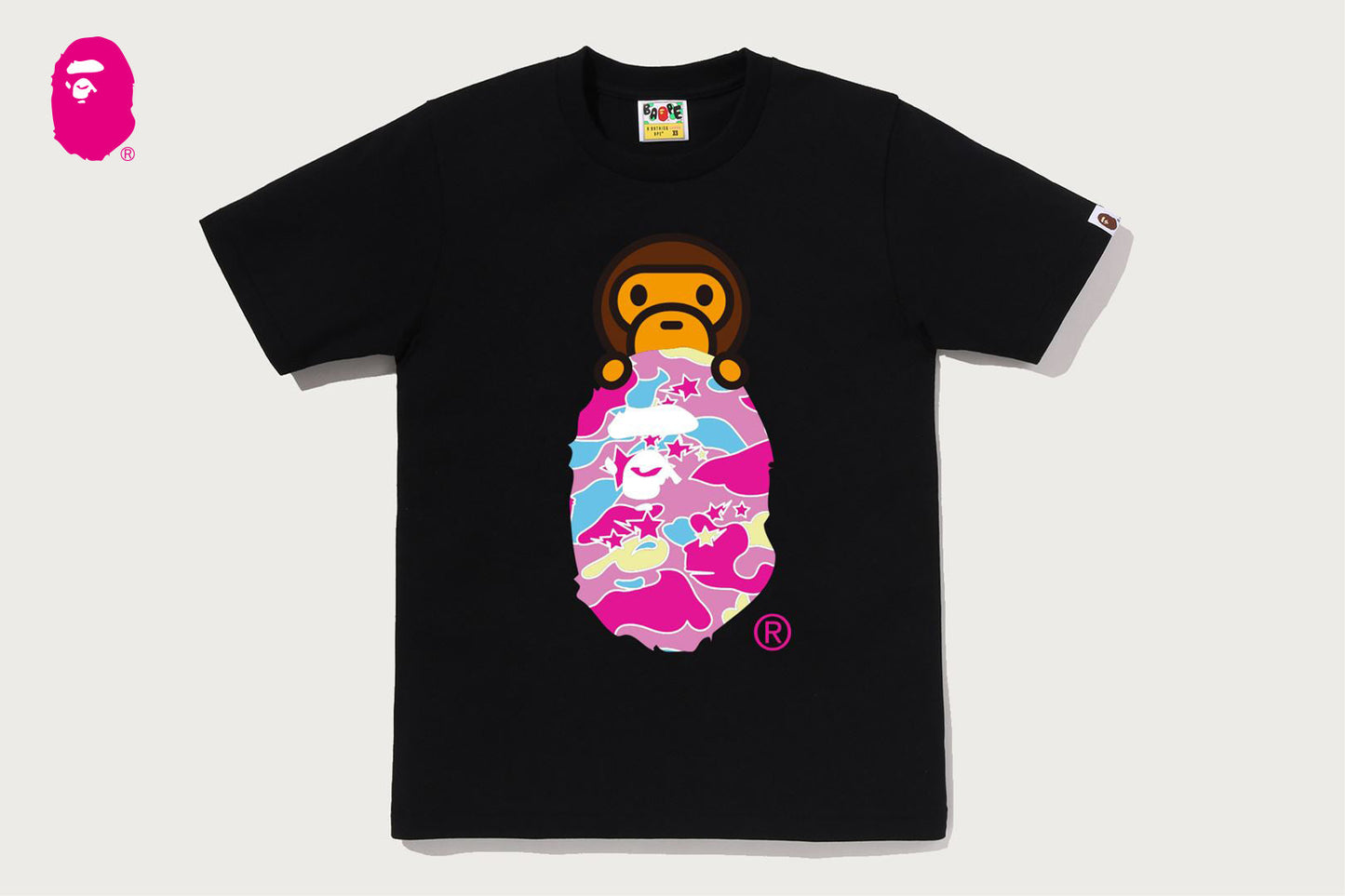 BAPE STA CAMO MILO ON APE HEAD TEE
