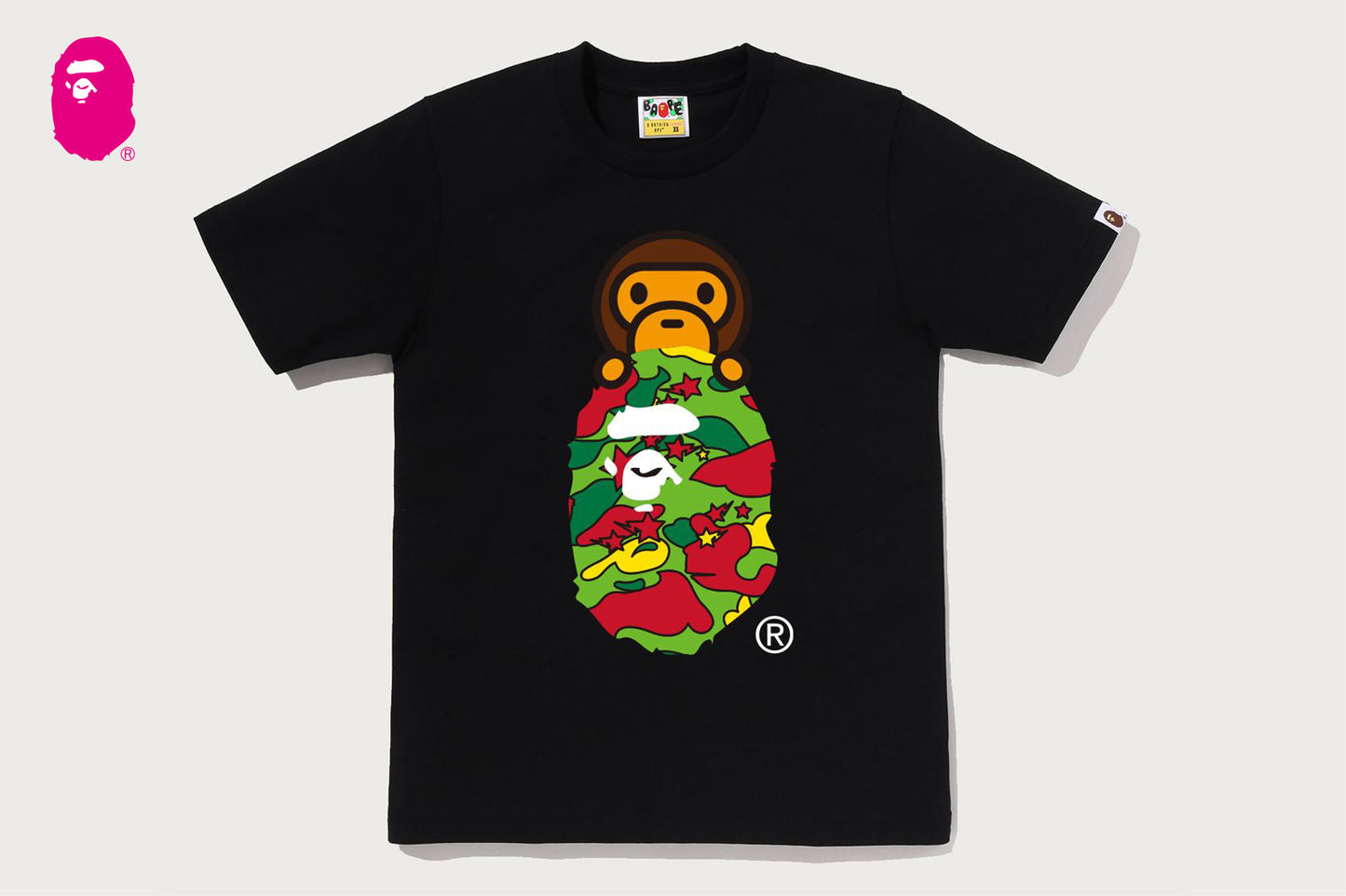 BAPE STA CAMO MILO ON APE HEAD TEE