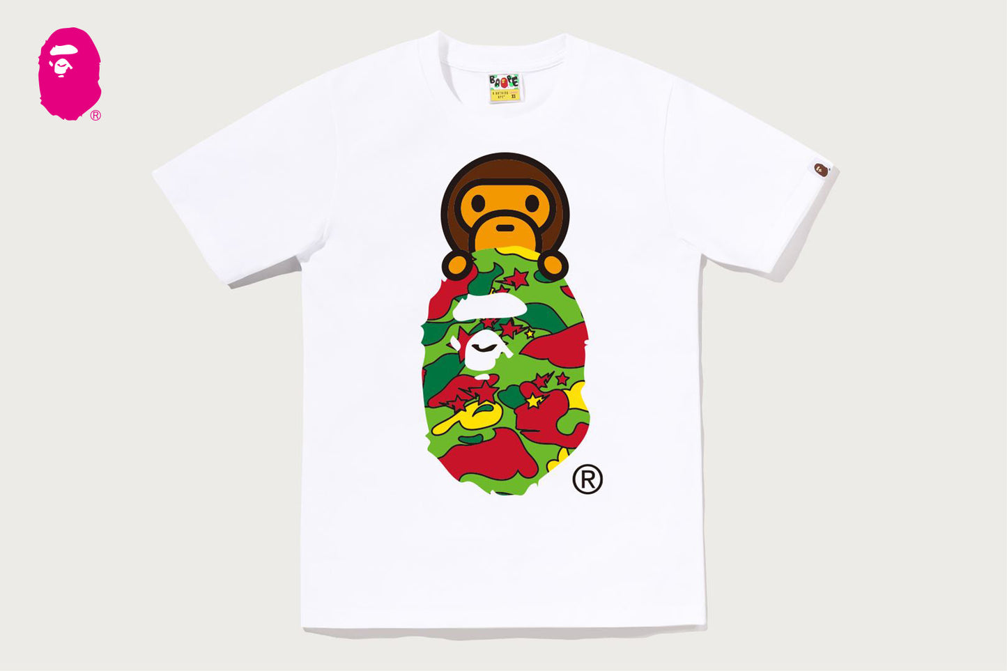 BAPE STA CAMO MILO ON APE HEAD TEE