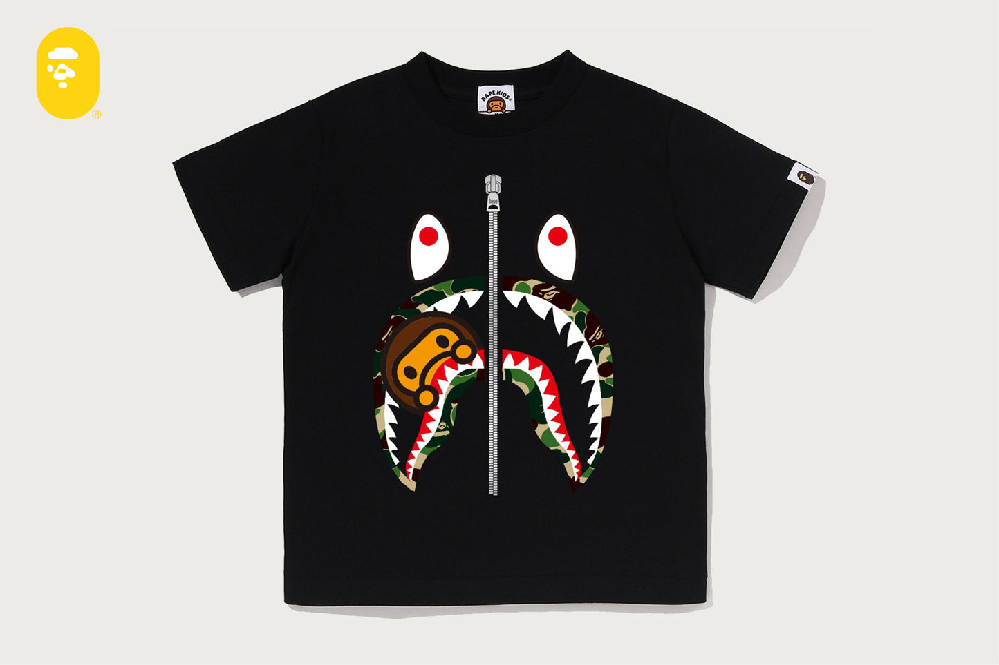 BAPE ABC CAMO MILO SHARK TEE
