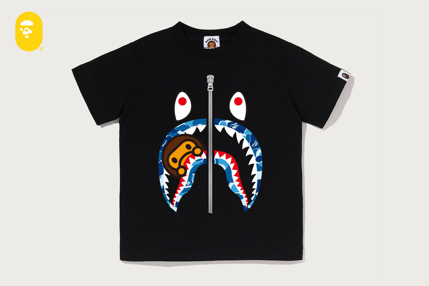 BAPE ABC CAMO MILO SHARK TEE