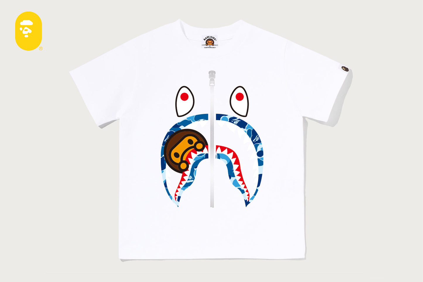 BAPE ABC CAMO MILO SHARK TEE