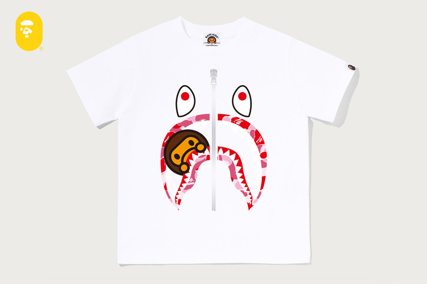 BAPE ABC CAMO MILO SHARK TEE