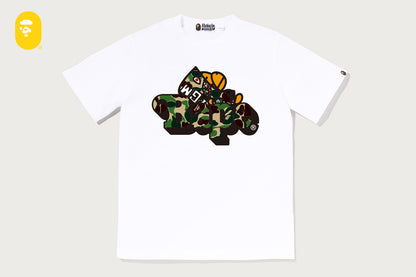 BAPE ABC CAMO SHARK MILO ON BAPE TEE