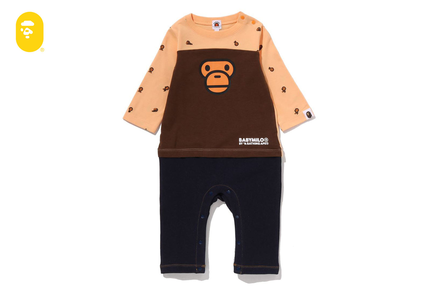 BAPE BABY MILO MONOGRAM臉友連身衣