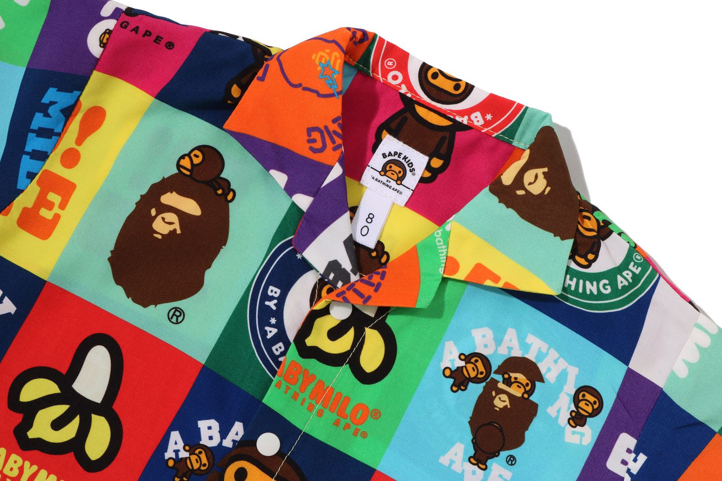 BAPE BABY MILO PATCHWORK 開襟襯衫連身衣