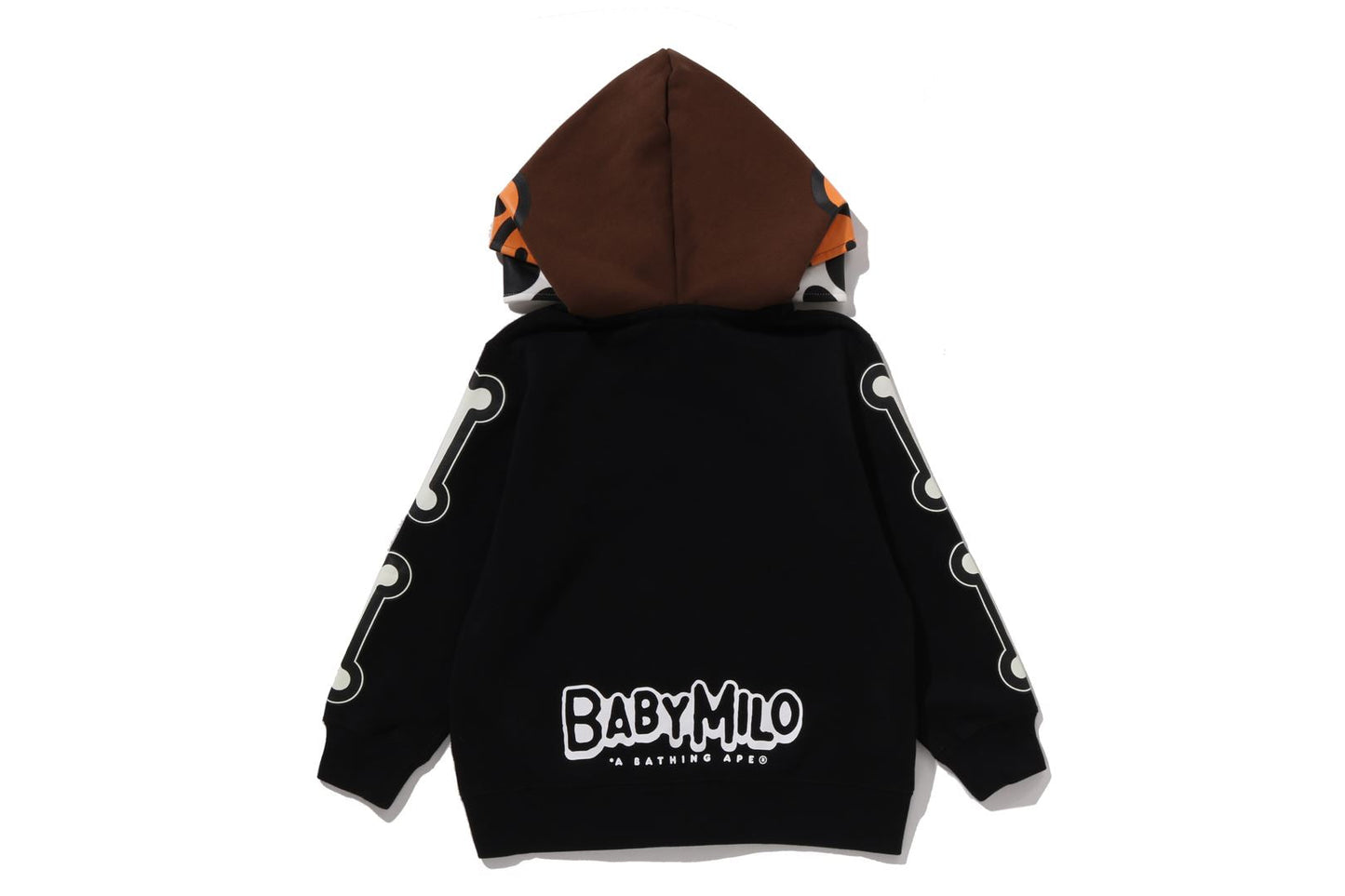 BAPE BABY MILO SKULL ZIP DOUBLE HOODIE