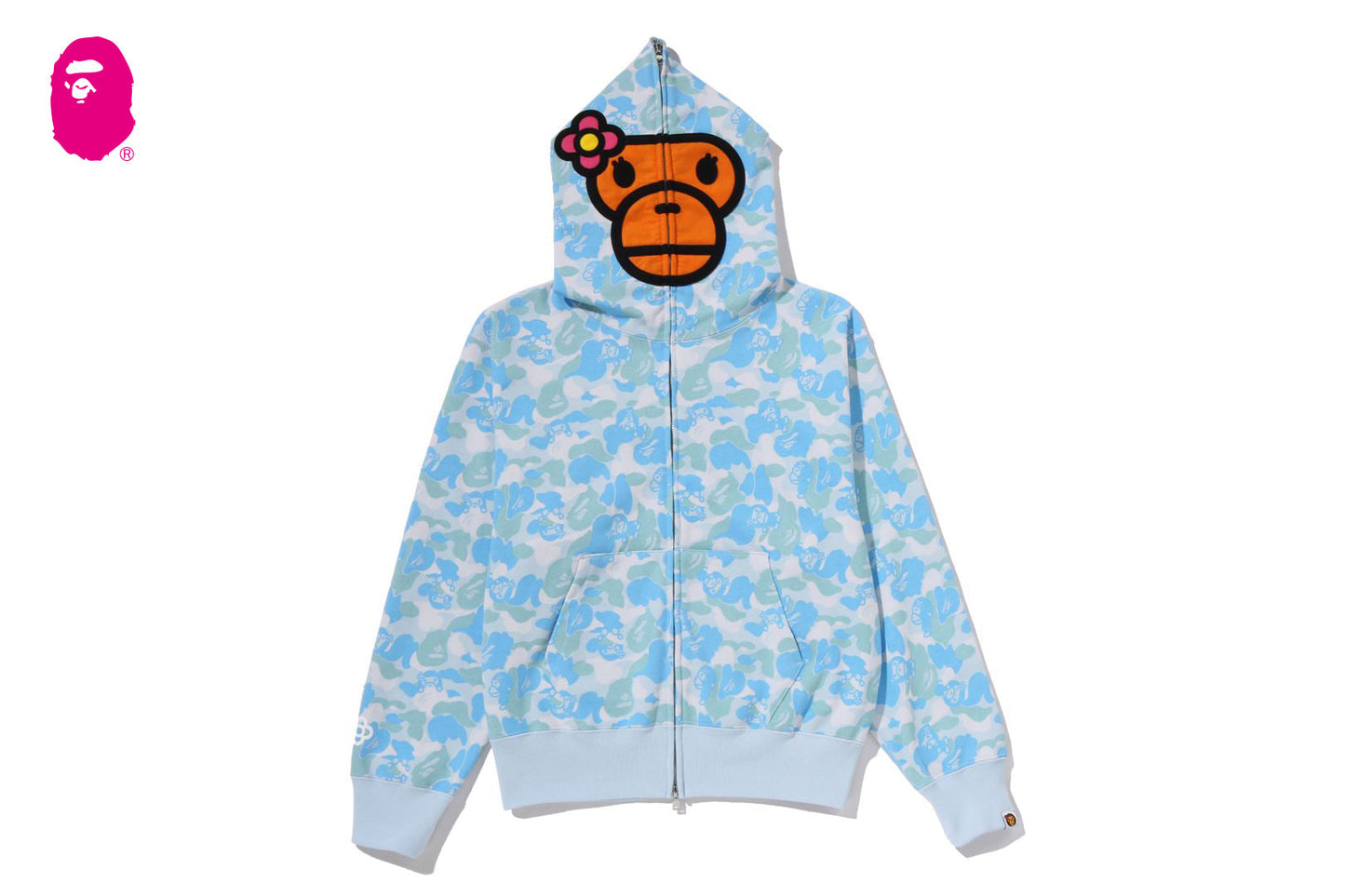 BAPE BABY LISA ABC CAMO 全拉鍊連帽外套
