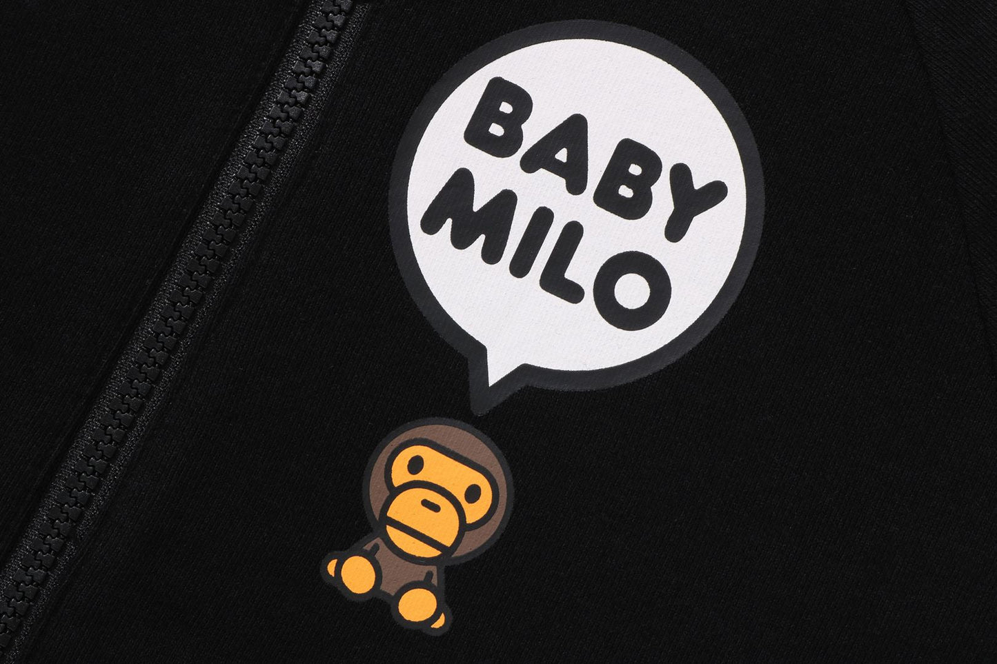 BAPE BABY MILO PATTERN REVERSIBLE ZIP HOODIE