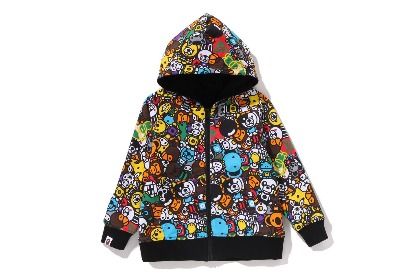 BAPE BABY MILO PATTERN REVERSIBLE ZIP HOODIE
