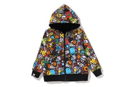 BAPE BABY MILO PATTERN REVERSIBLE ZIP HOODIE