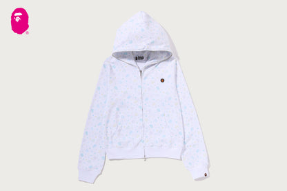 BAPE LISA MILO STA PATTERN ONE POINT FULL ZIP HOODIE