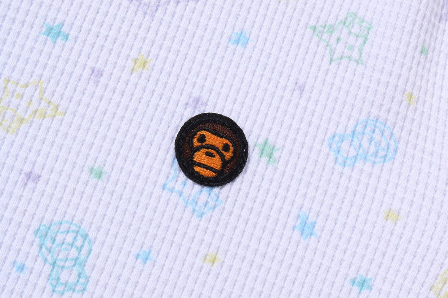 BAPE LISA MILO STA PATTERN ONE POINT FULL ZIP HOODIE