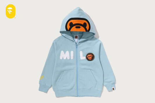 BAPE BABY MILO 毛絨玩具拉鍊連帽外套