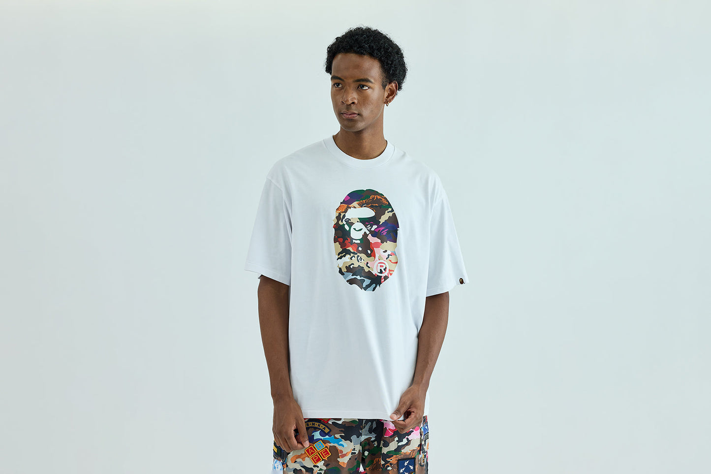 BAPE HYBRID CAMO APE HEAD 寬鬆版短袖T恤