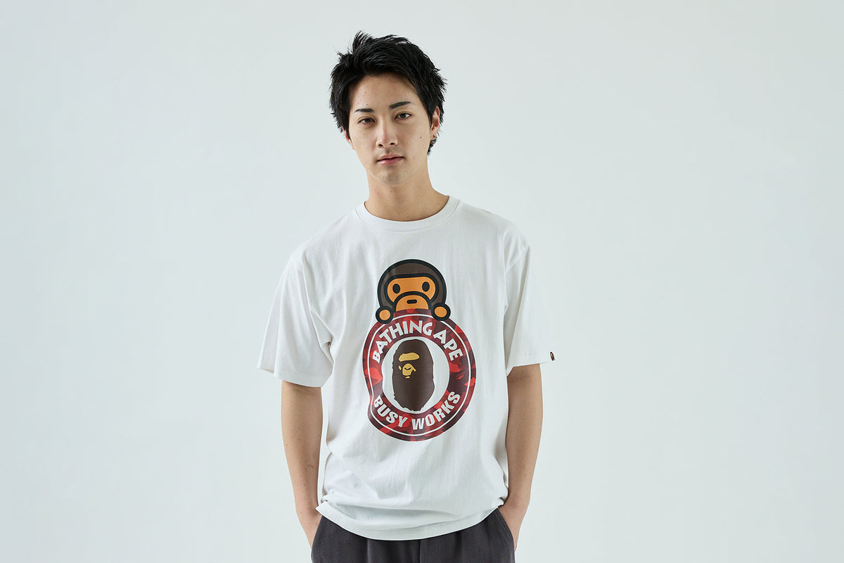 BAPE COLOR CAMO MILO ON BUSY WORKS TEE