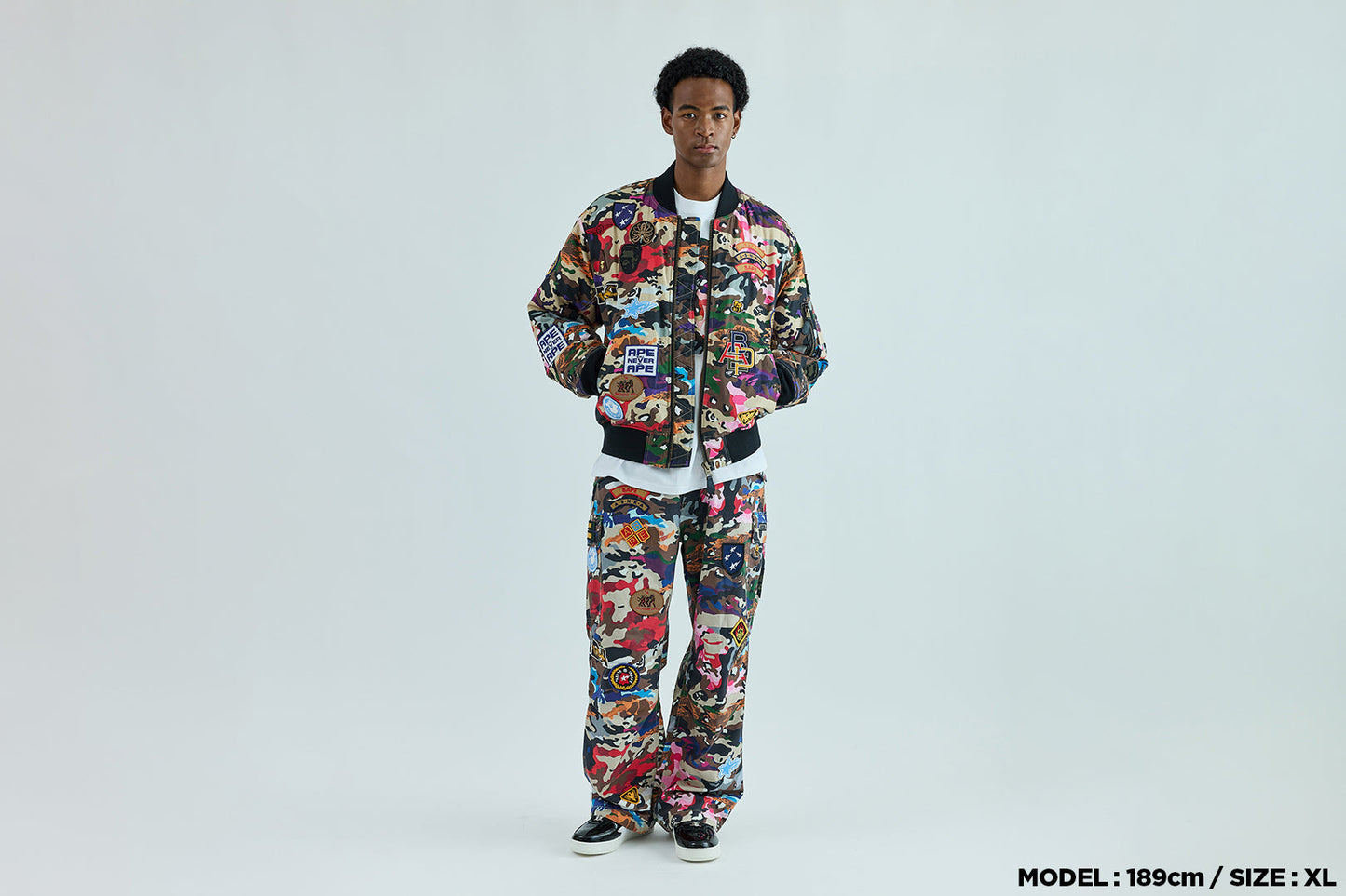 BAPE HYBRID CAMO MULTI BADGE PADDED MA-1