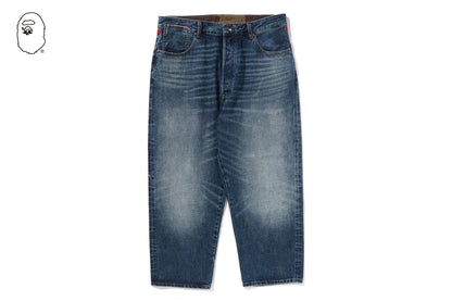 BAPE TAPER FRONT DENIM PANTS