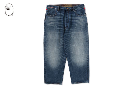 BAPE TAPER FRONT DENIM PANTS