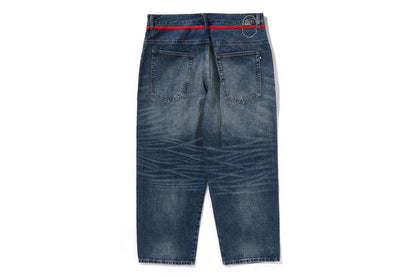 BAPE TAPER FRONT DENIM PANTS