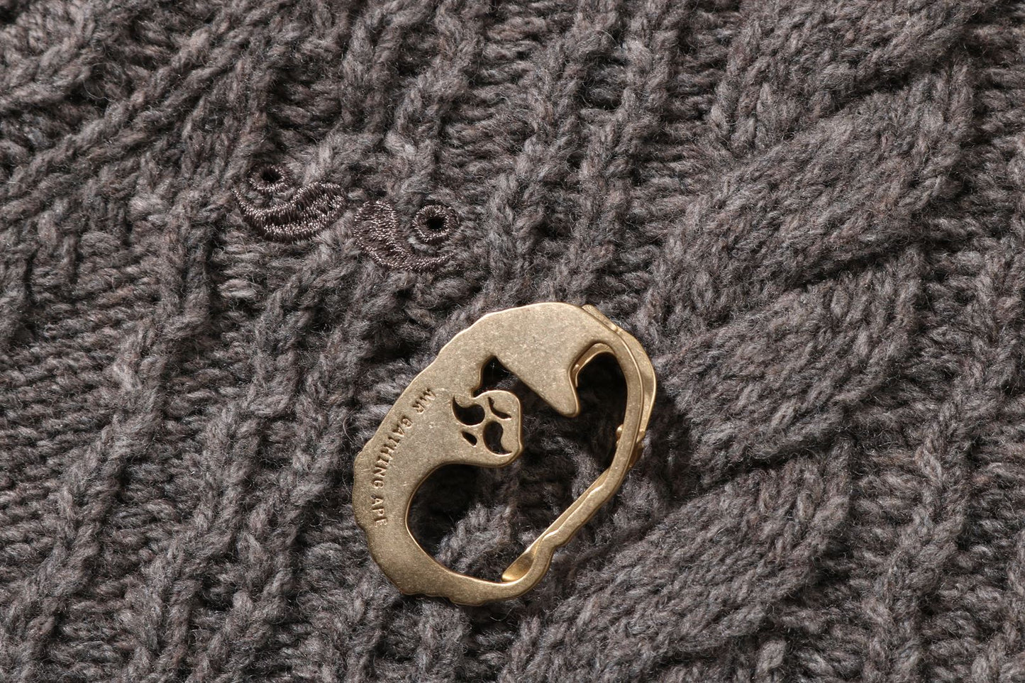 BAPE CABLE SWEATER KNIT CARDIGAN